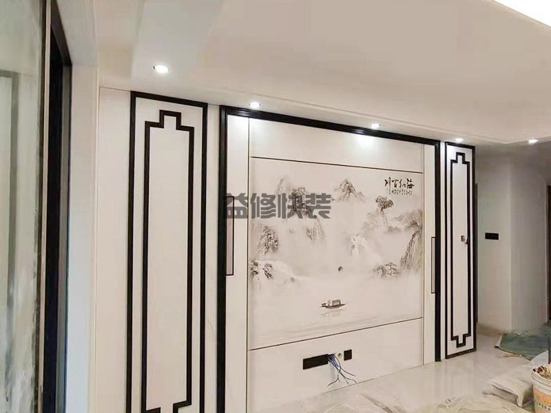 天津西青區(qū)客廳背景墻安裝,地面保護(hù)(圖2)