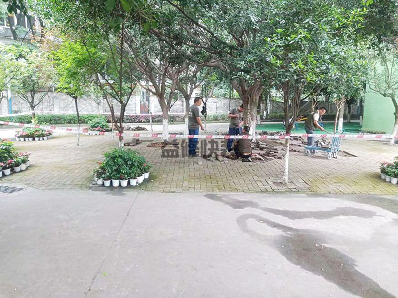 海口秀英區(qū)學(xué)校地面凹凸不平處理,地磚修補(bǔ),局部翻新(圖2)