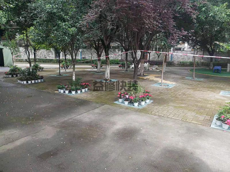海口秀英區(qū)學(xué)校樹根擋土板更換,局部翻新,地面維修(圖4)