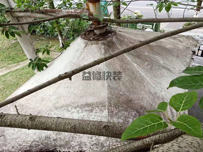 ?？谛阌^(qū)遮陽棚翻新,局部翻新,小修小補(bǔ)(圖2)